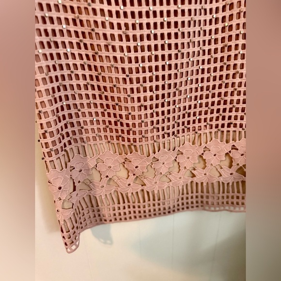 Endless Rose Women’s Pink Studded Eyelet Dress, Size L - Picture 4 of 10